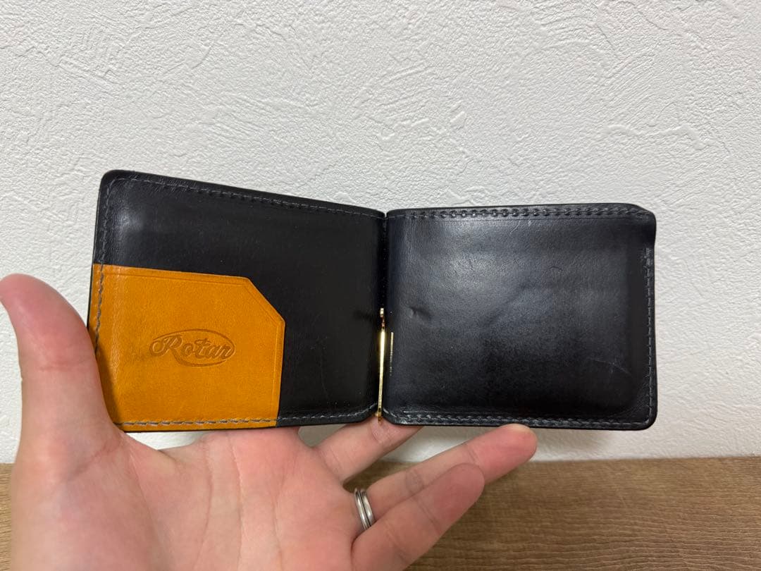 Rotar ローター　二つ折りショートウォレット　マネークリップ