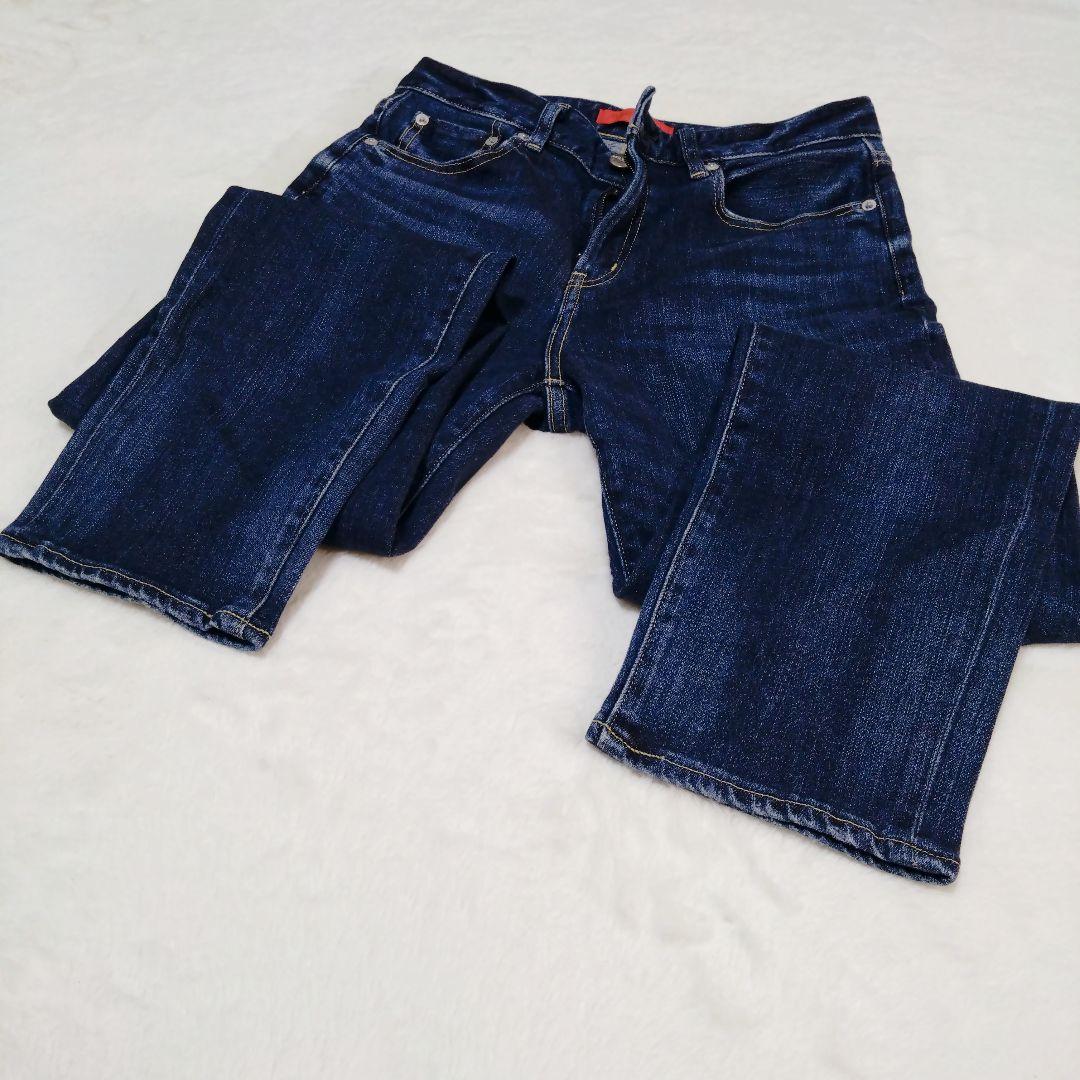 希少美品35周年★REDCARD カジュアル ストレッチ テーパードデニム 26