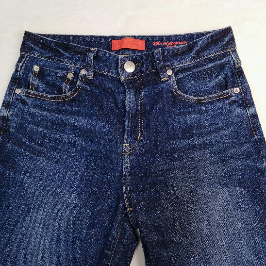 希少美品35周年★REDCARD カジュアル ストレッチ テーパードデニム 26