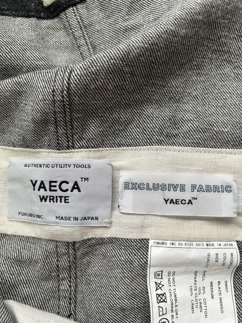 【美品】YAECA WRITE オーバーオール　Mサイズ　リネン混