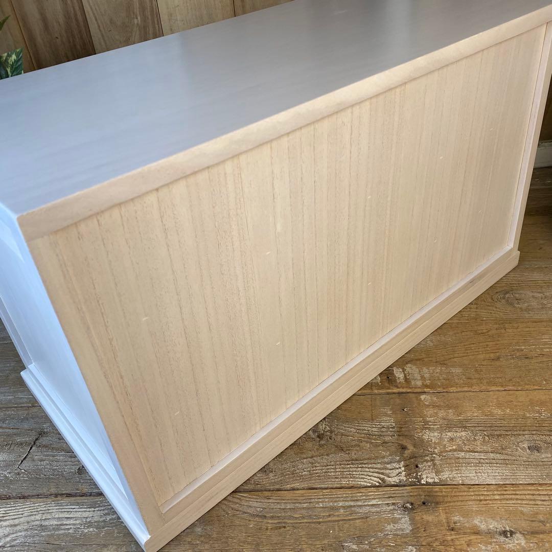 大幅値下げセール中！木製多引き出し桐チェストタンスホワイト二点セット収納家具