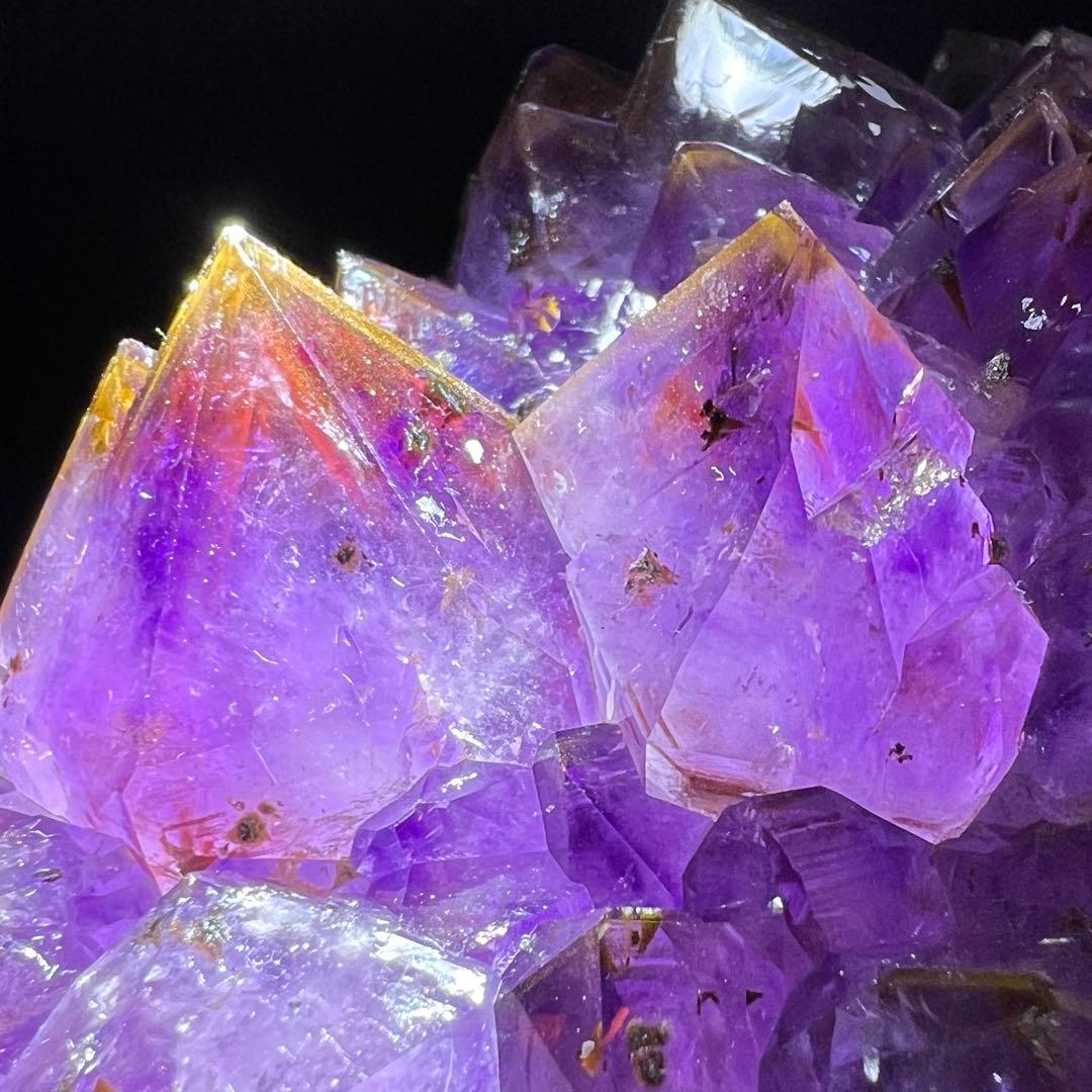 ✳️超希少‼️紫水晶とレッドの煌めき✨レッドファントム アメジストクラスター 天然石