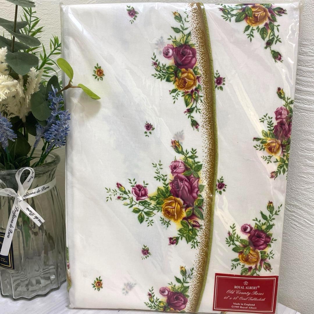 新品　  オールドカントリーローズ テーブルクロス 楕円