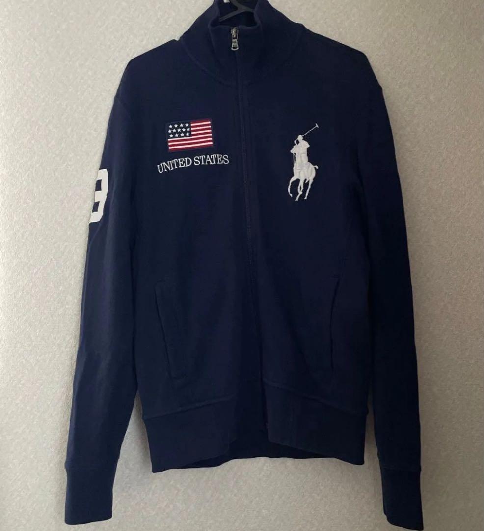 ポロ ラルフローレン トラックジャケット USA ネイビー M