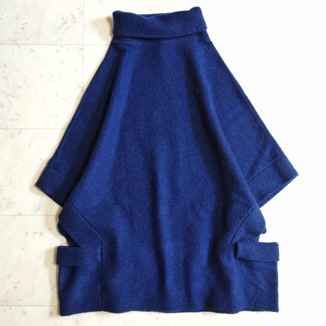 極美品♪サイズ3・L 22AW グラウンドワイ ウール ハイネックケープ