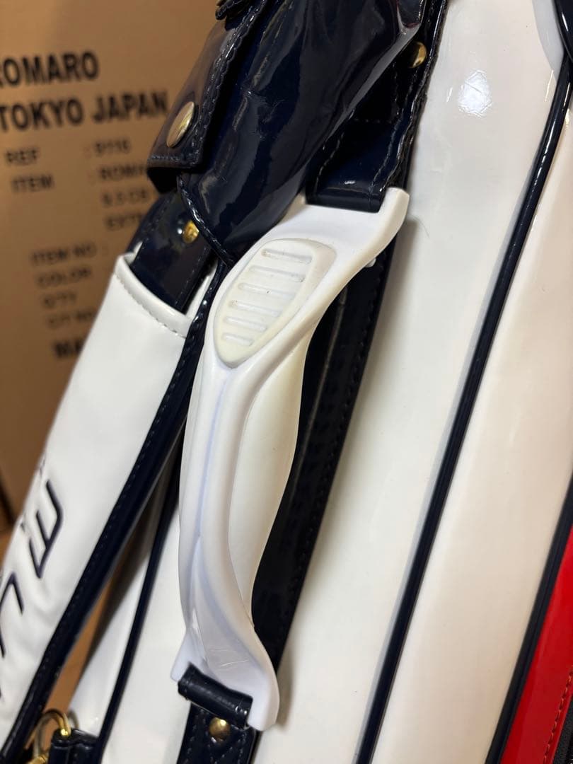 美品 muta MARINE ムータマリン エナメル スタンドキャディバッグ