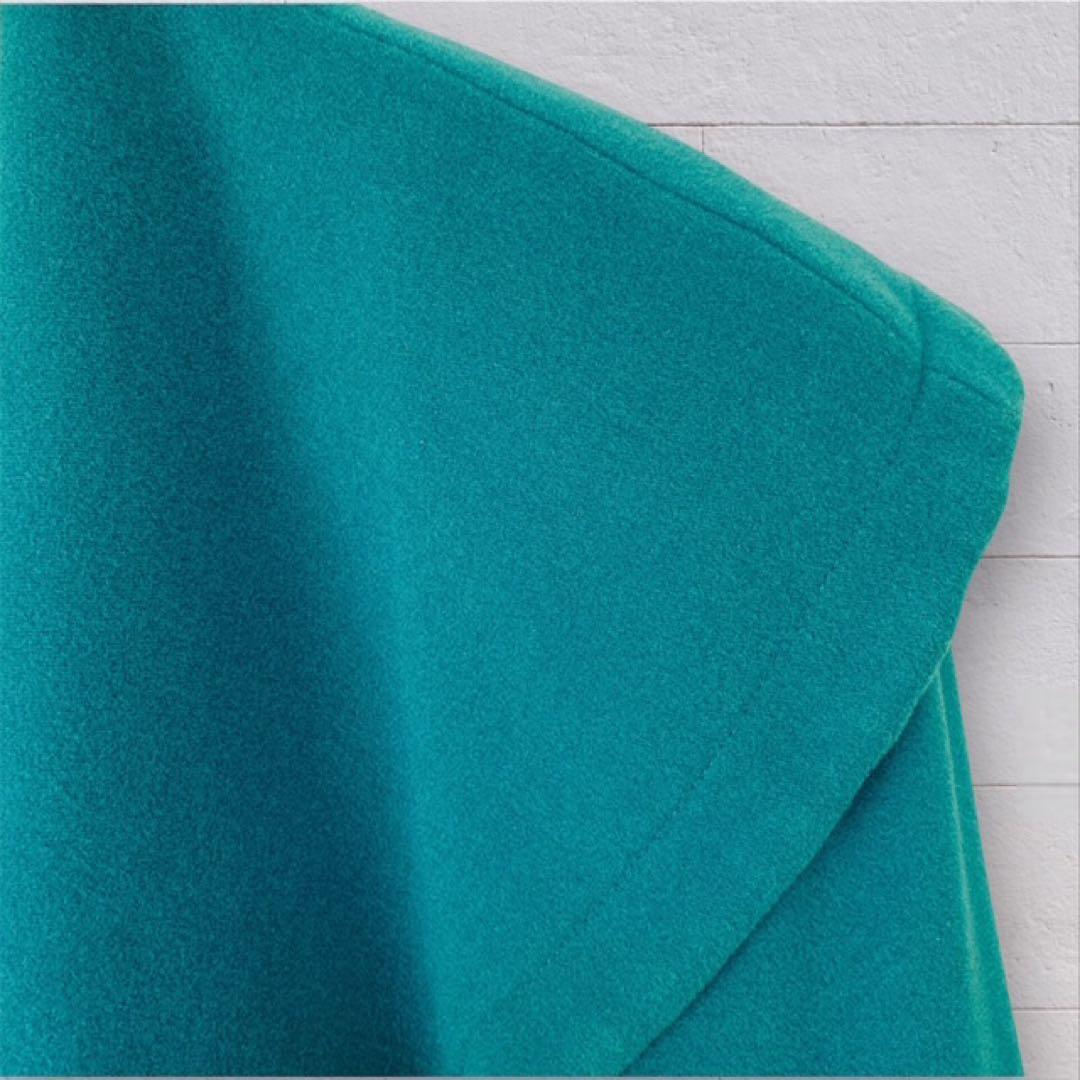 YVES SAINT LAURENT ターコイズ　ウールコート