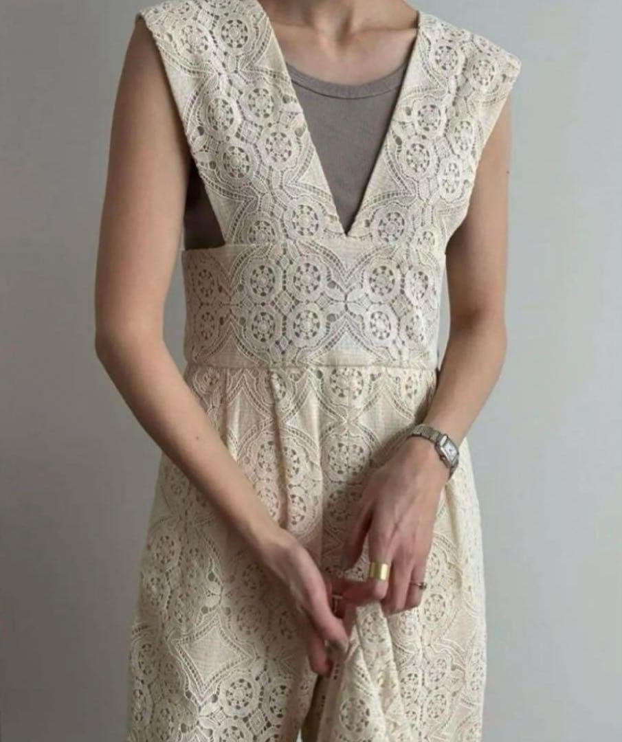 新品タグ付きクラネCHEMICAL LACE SALOPETTEE PANTS