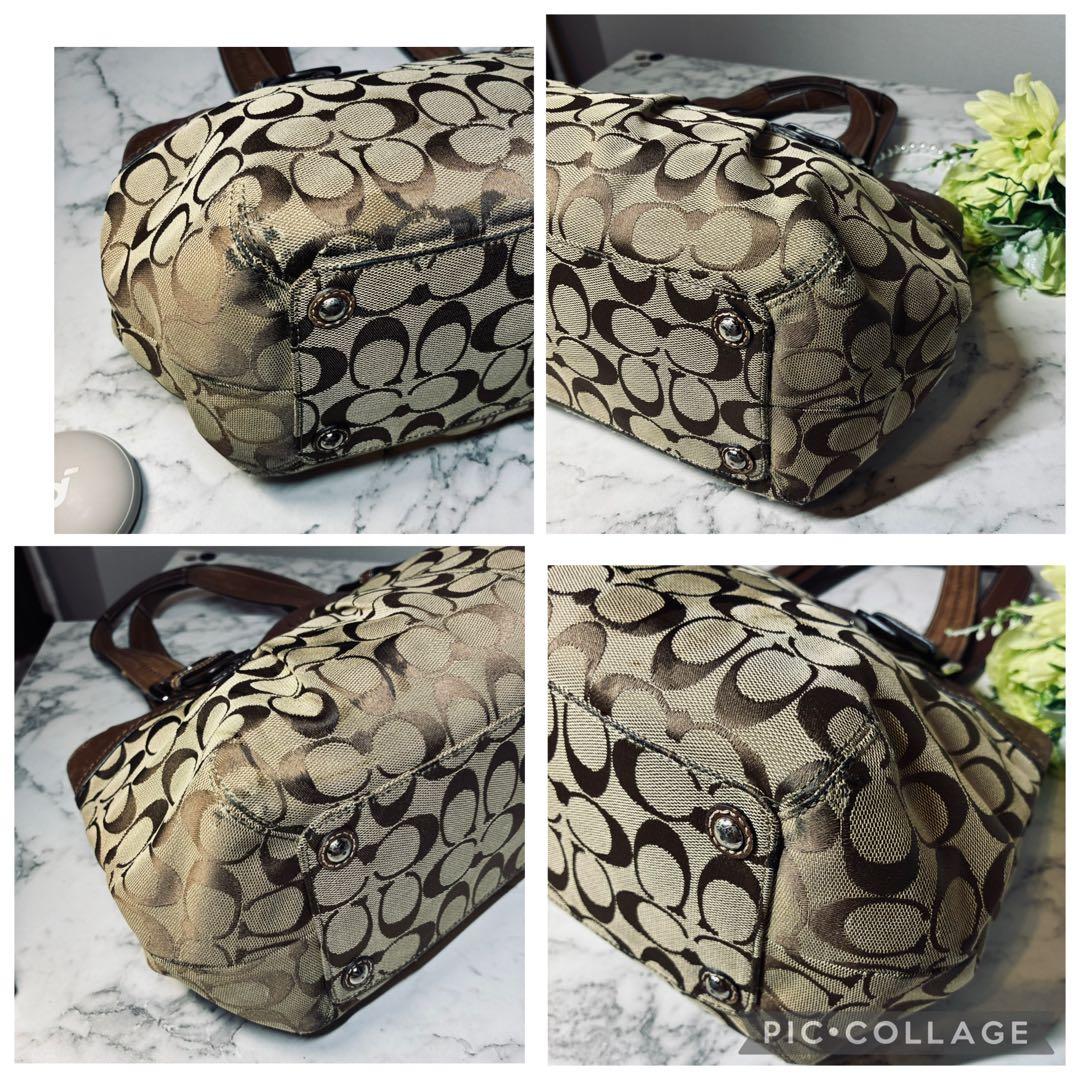 バッグ Coach large brown Soho Y2K signature