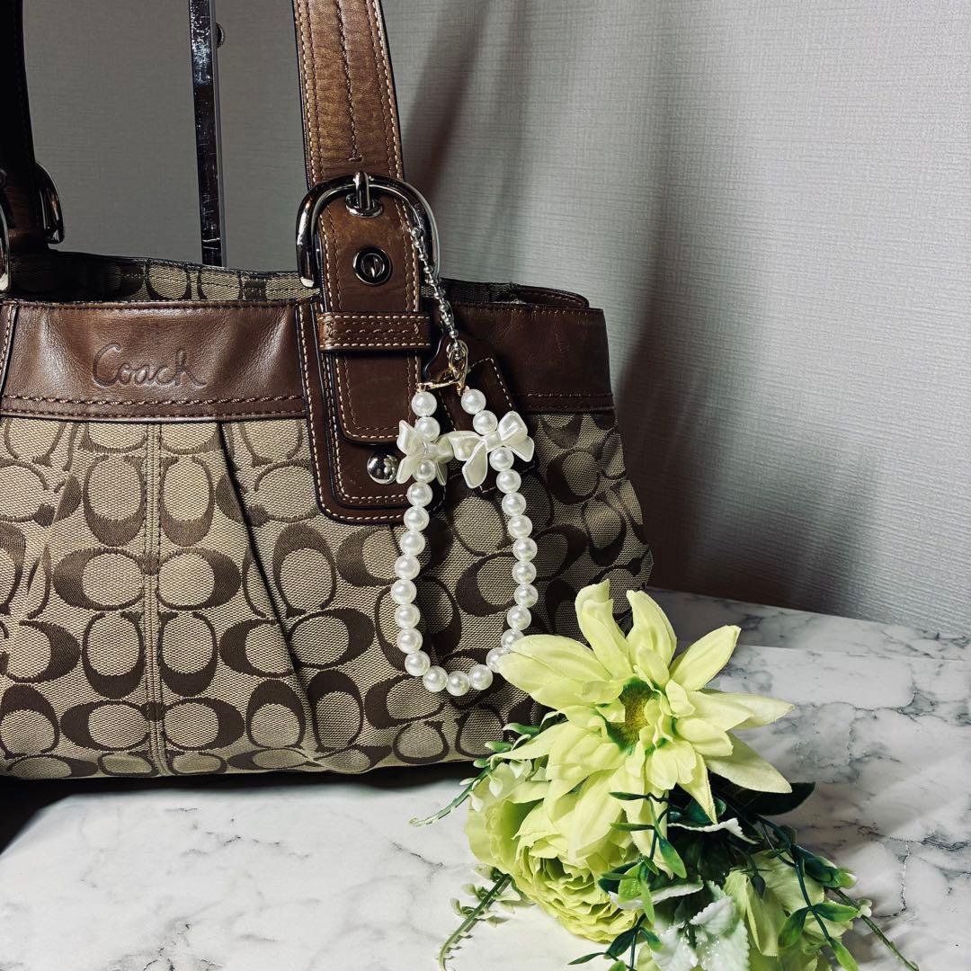 バッグ Coach large brown Soho Y2K signature