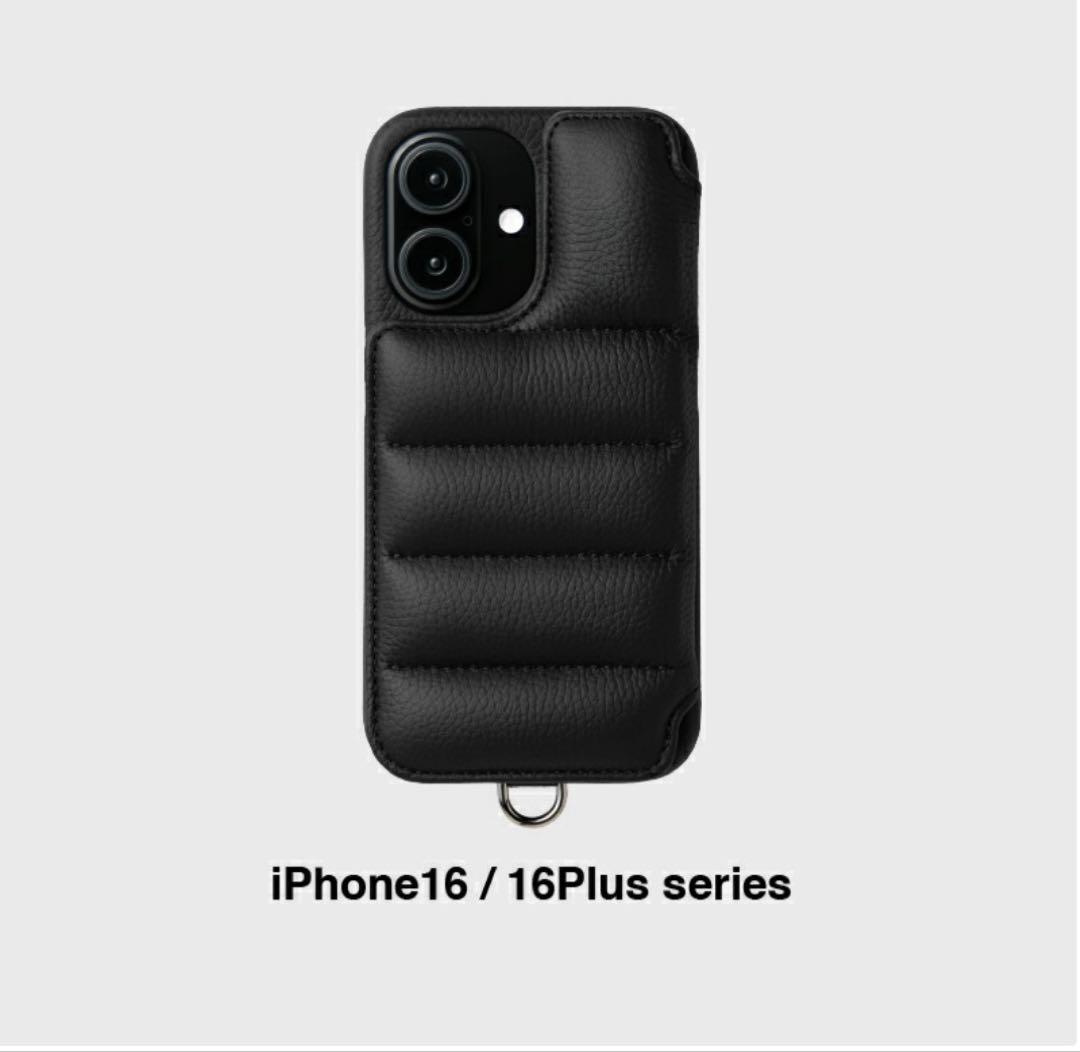 DEMIU パッド入り ブラックソフトケース　iPhone16 BALLON