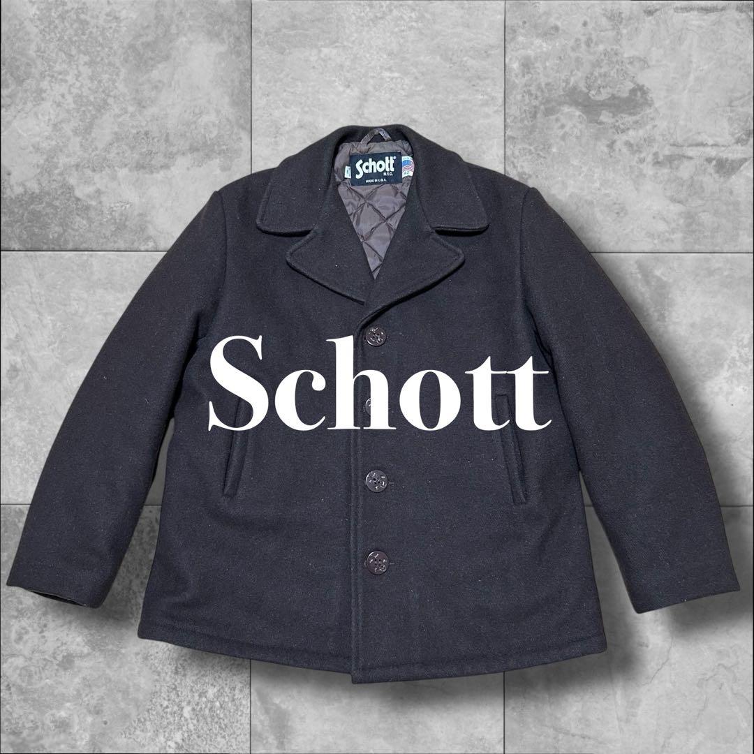 USA製 Schott N.Y.C. Pコート 中綿 厚手 シングル ピーコート
