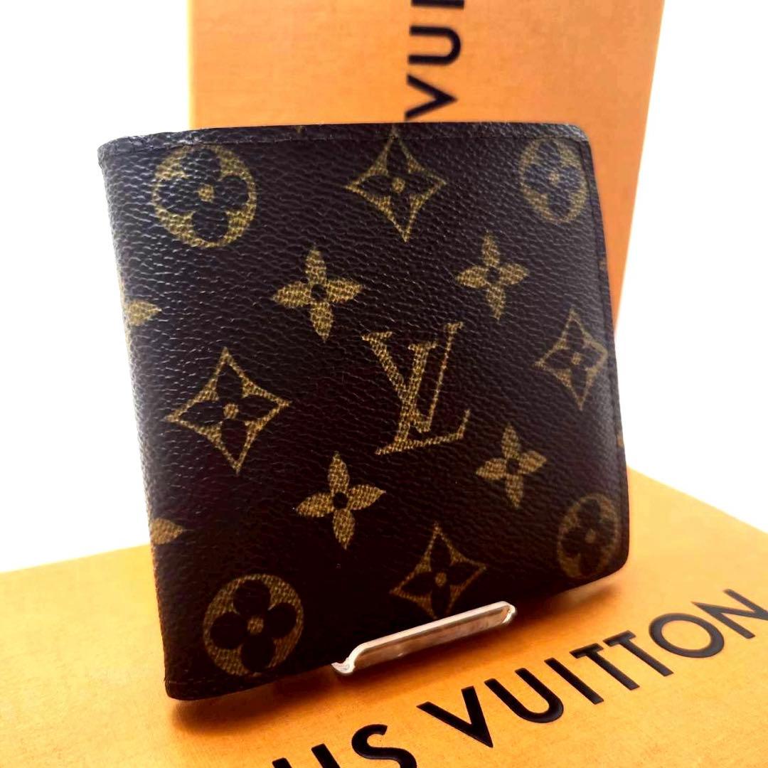 極美品　ルイヴィトン ポルトフォイユマルコ 二つ折り財布 モノグラム