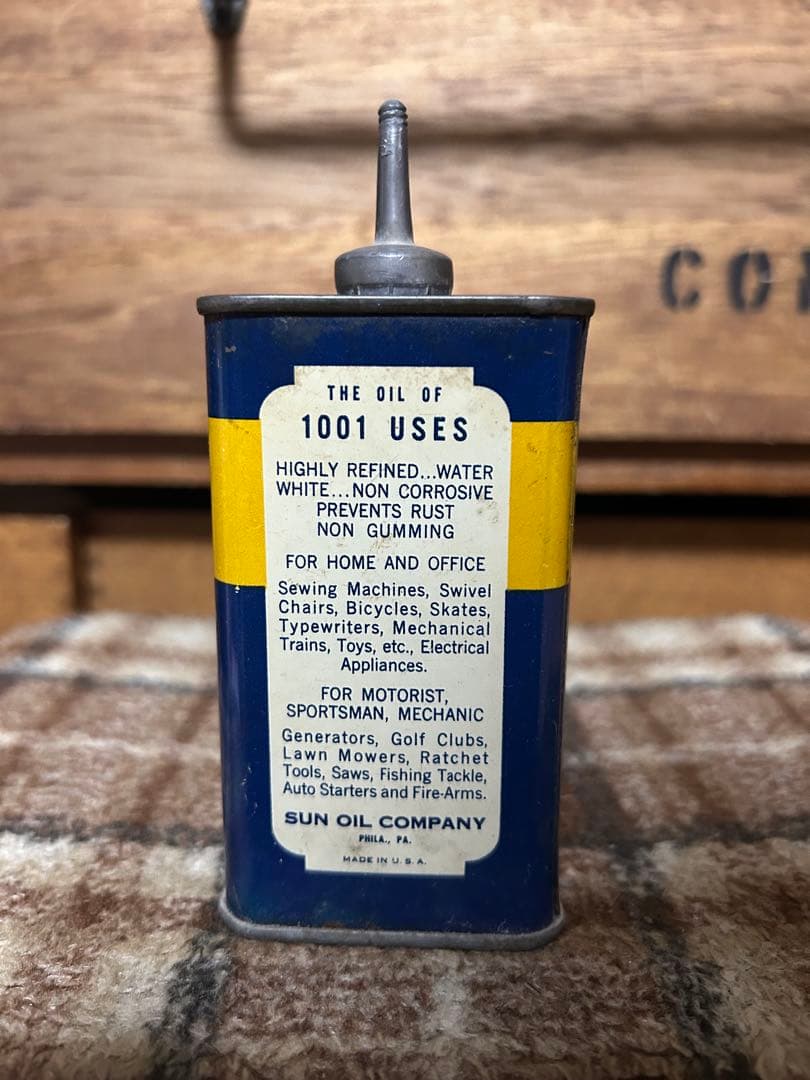 タ*ー様 SUNOCO HOUSEHOLD OIL ビンテージ缶 世田谷ベース