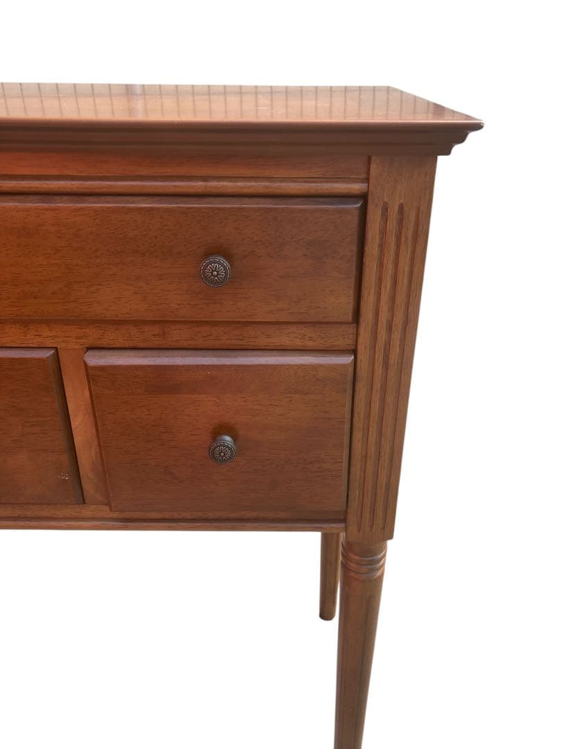 アンティーク風デスク 鍵付き 展示のみ未使用 天板キズあり