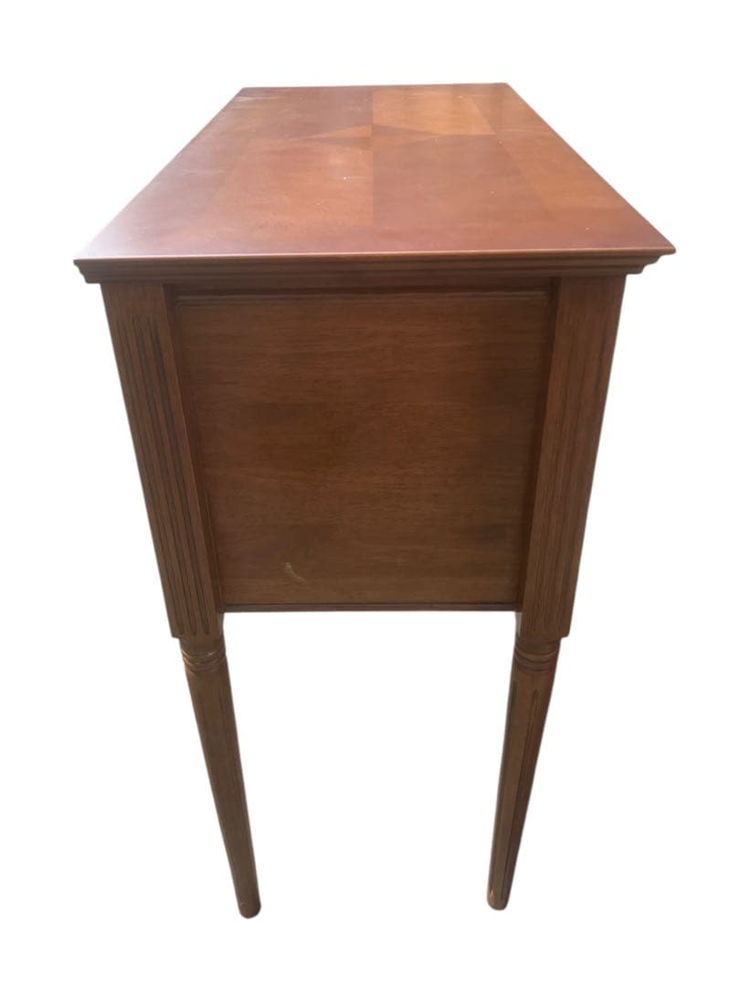 アンティーク風デスク 鍵付き 展示のみ未使用 天板キズあり