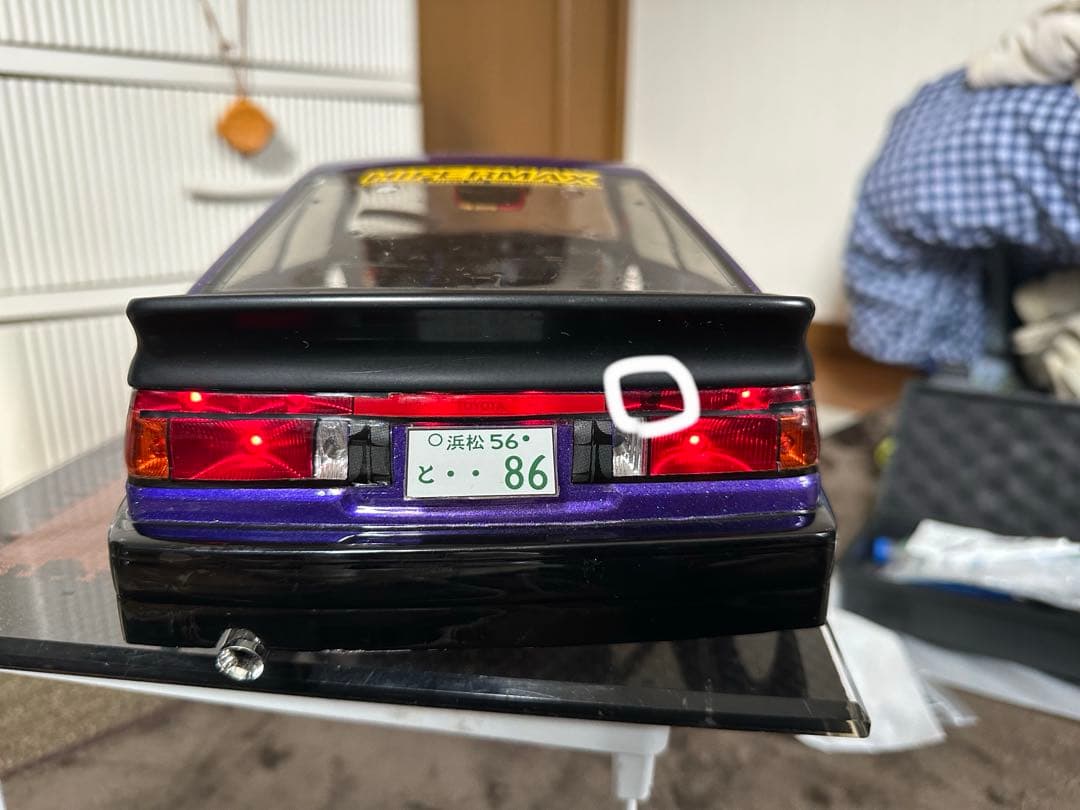 ヨコモ 86トレノ リトラ自動開閉仕様 リア電飾回復しました！3ドア後期仕様