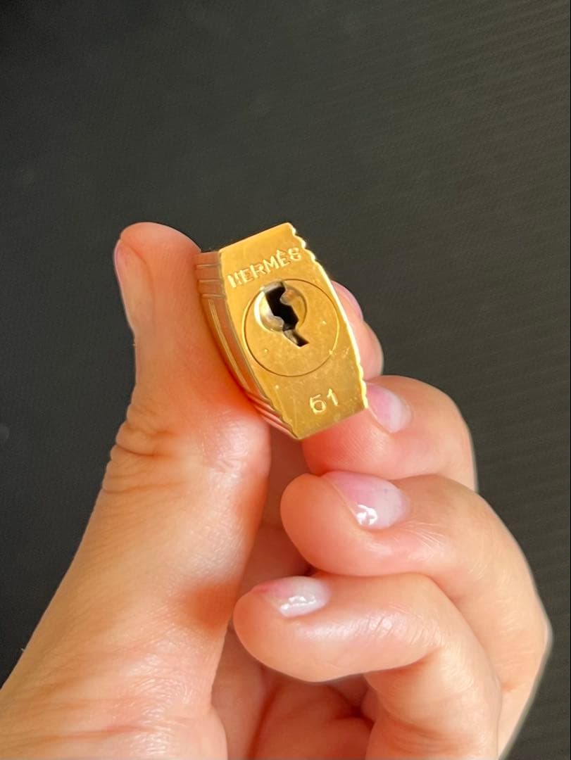 HERMES エルメス カデナ ゴールド 鍵付き パドロック　南京錠