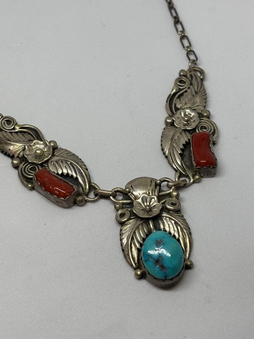 インディアンジュエリー STERLING Silver ターコイズ ネックレス