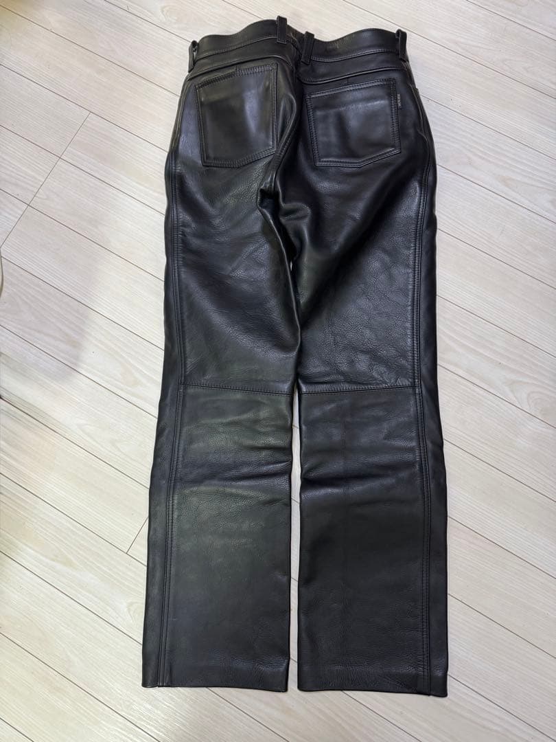 専用　ペアスロープ 牛革製ストレートライディングパンツ 黒