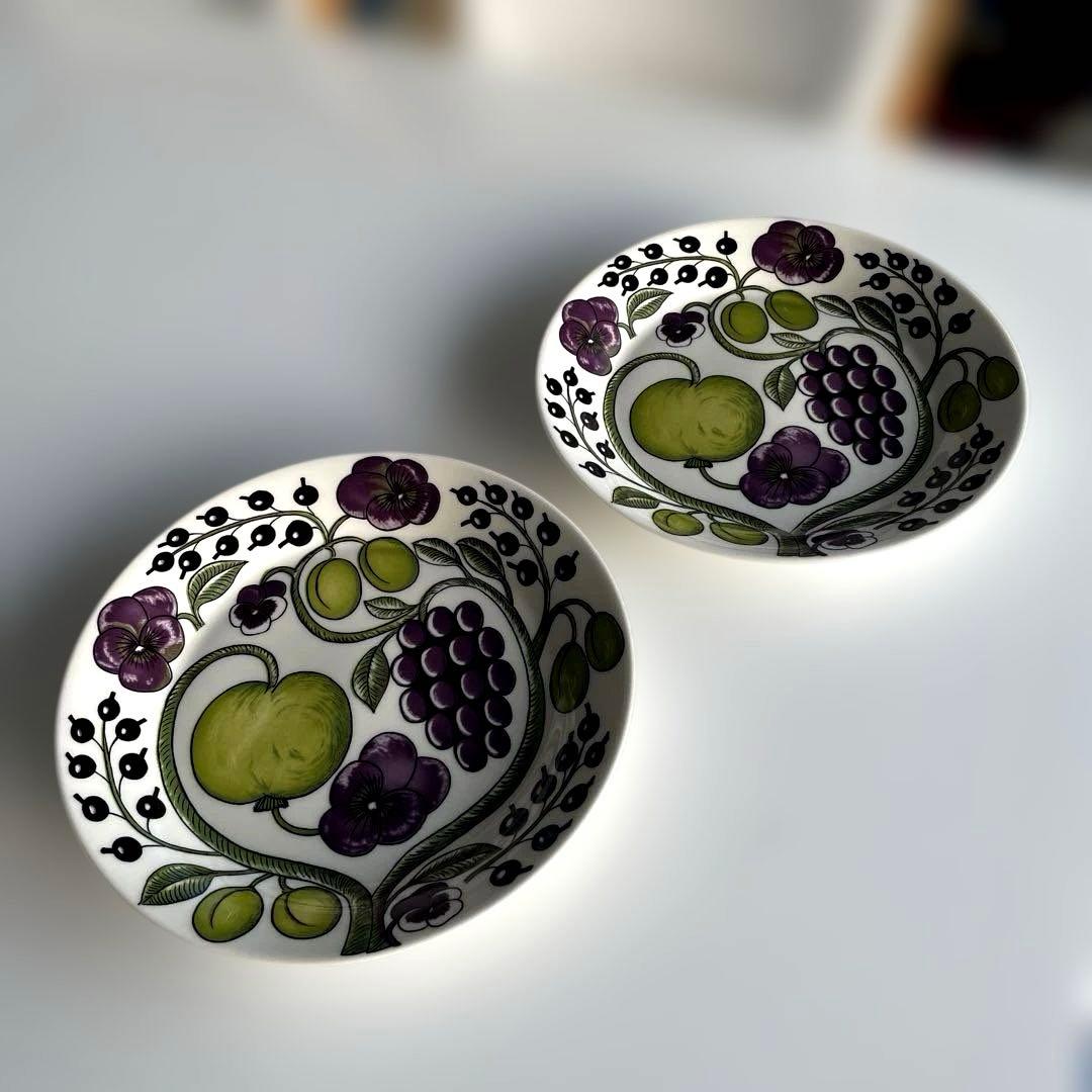 旧ロゴ アラビアARABIA パープル パラティッシ プレート 26cm 2枚