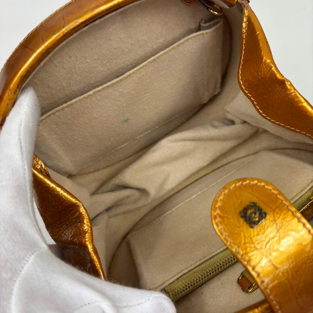 希少　オールド　ロエベ 2way ハンドバッグ　ショルダーバッグ　ラウンド