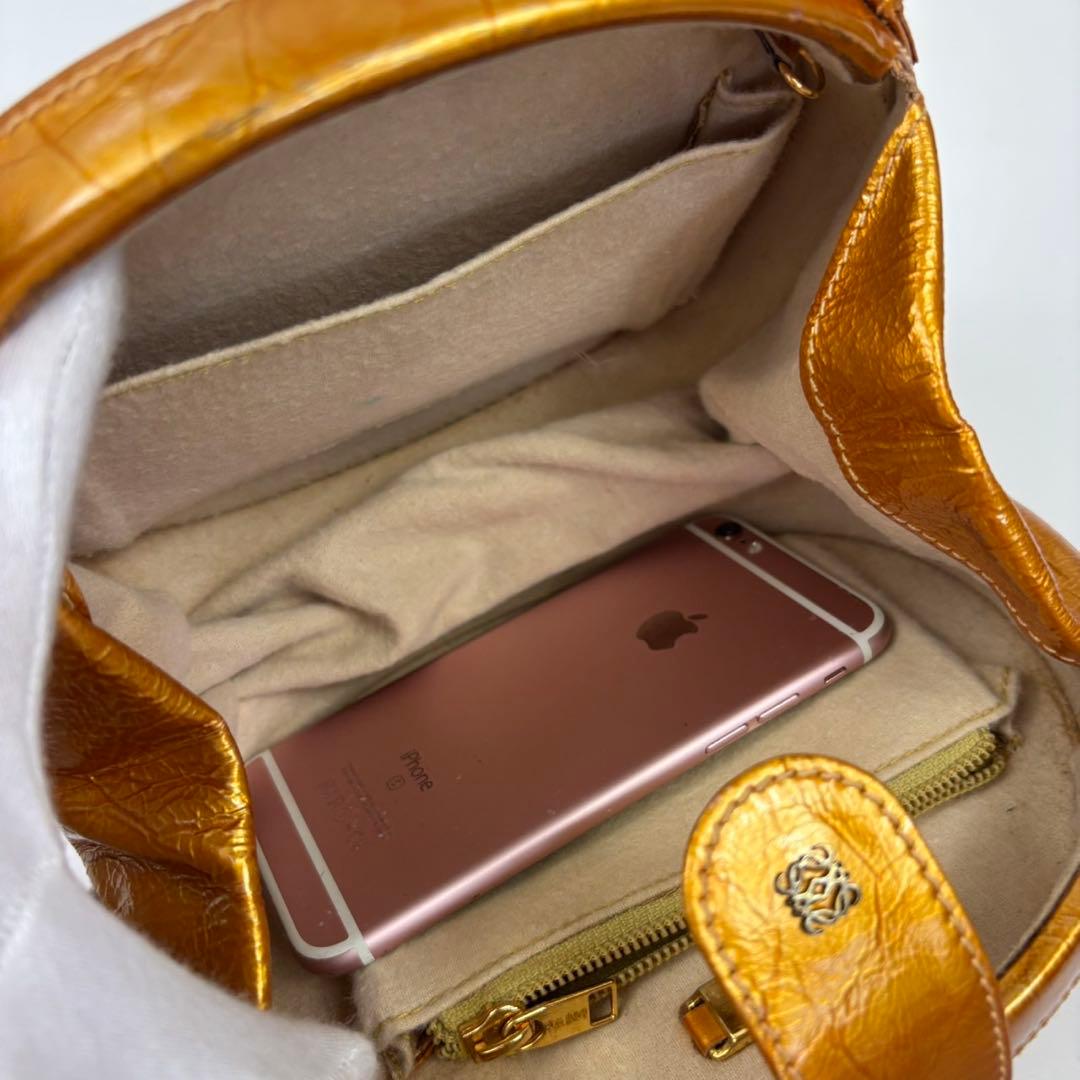 希少　オールド　ロエベ 2way ハンドバッグ　ショルダーバッグ　ラウンド