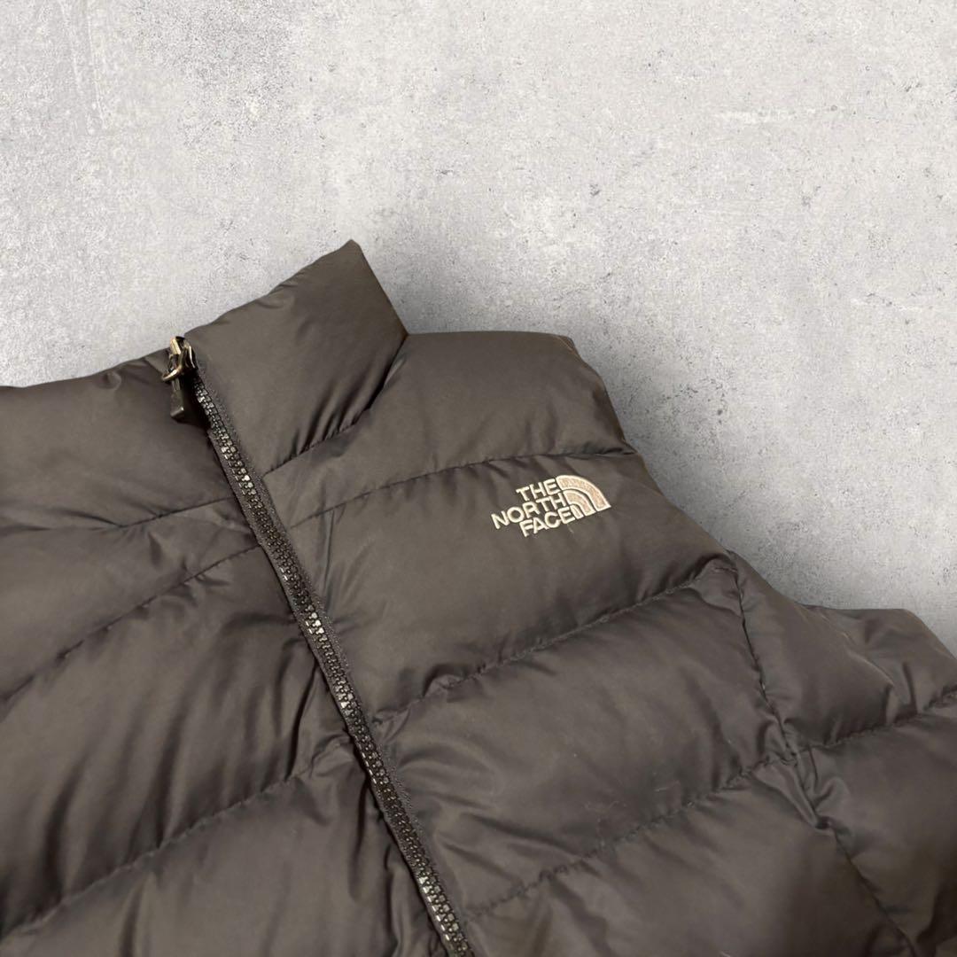 【ザ・ノースフェイス】ダウンベスト　ヌプシ　700 黒　S 刺繍ロゴ　g