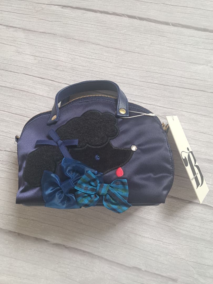 【新品未使用】ファミリア　Bibiy コラボミニバッグ　ネイビー