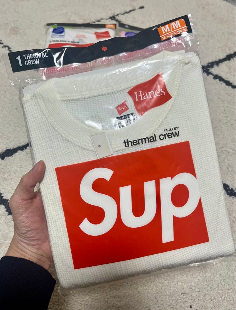 supreme ×Hanes コラボTシャツセット（白/ピンク）