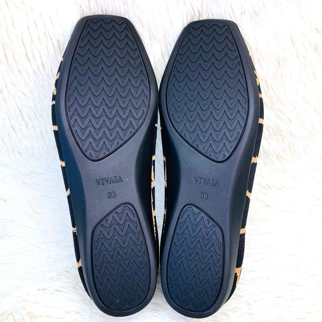 【極美品】希少VIVAIA 38 キリン柄 スクエアトゥ　シュークリップタッセル