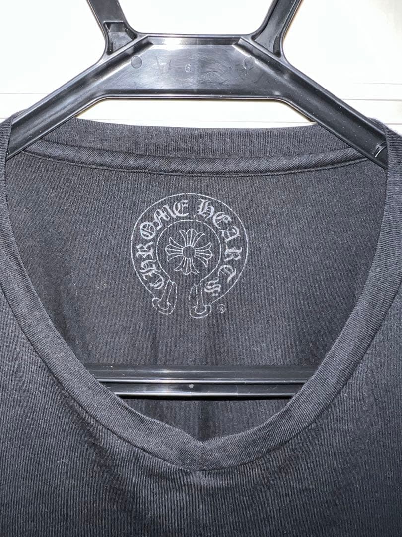 クロムハーツ　BSフレア Vネック 半袖Tシャツ カットソー ブラック　L