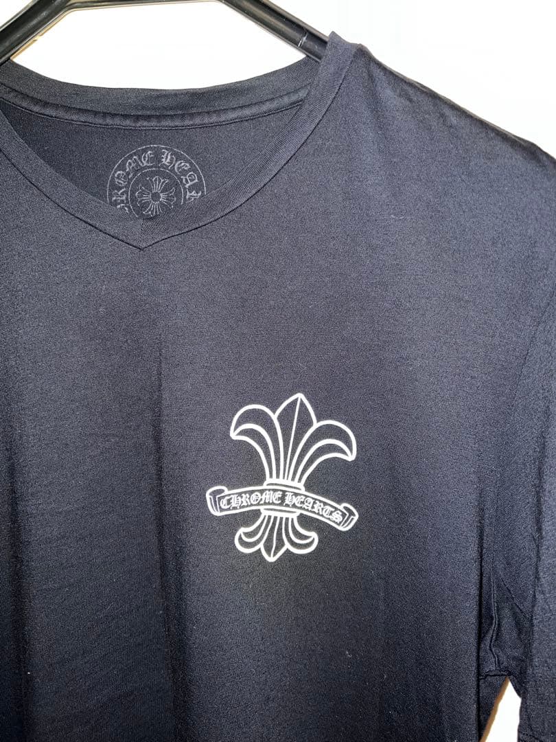 クロムハーツ　BSフレア Vネック 半袖Tシャツ カットソー ブラック　L