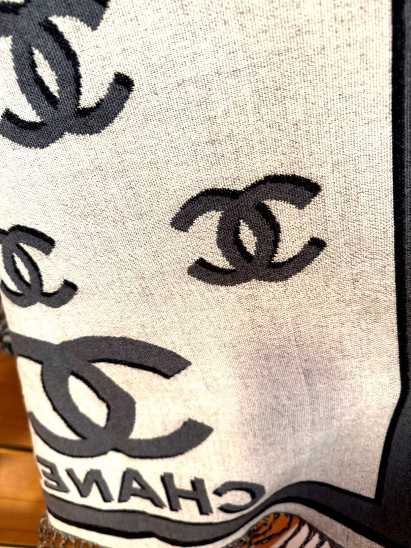 (未使用) CHANEL シャネル 大判 ストール マフラー