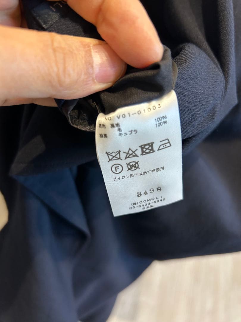 COMOLI ウール 2Bジャケット ネイビー❷サイズ