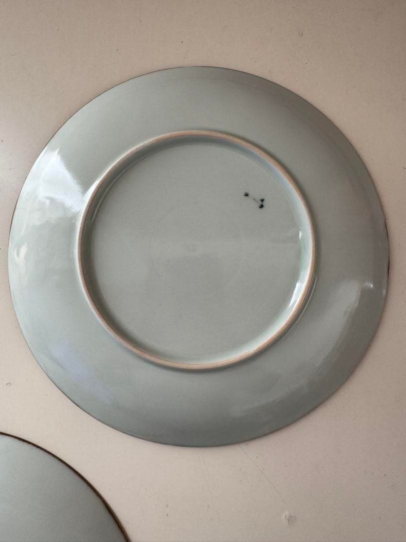 未使用 松本郁美さん 6寸皿（動物唐草) プレート 直径約19センチ 2枚セット