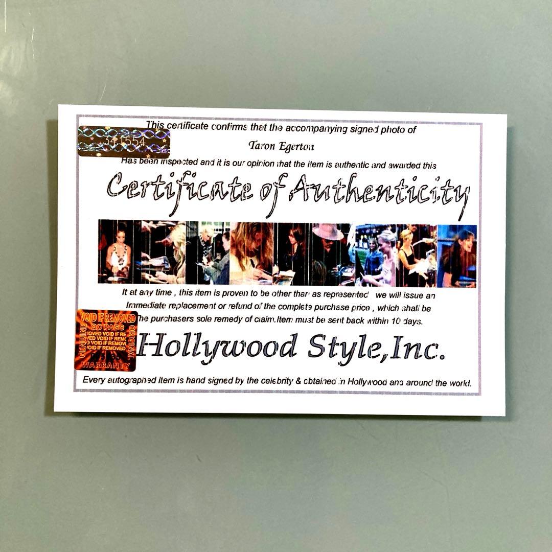 セール中…タロン・エガートン直筆サイン入り2Lサイズ写真…