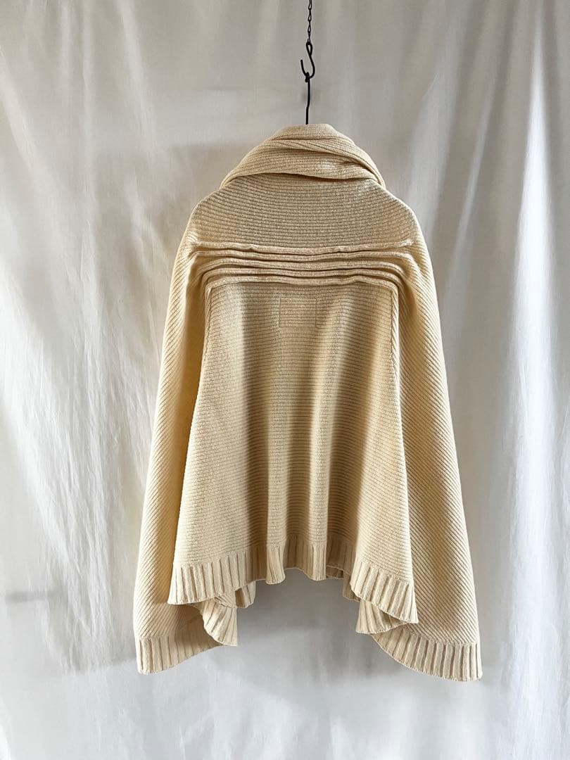 sacai サカイ ショールカラー ニットポンチョ カーディガン