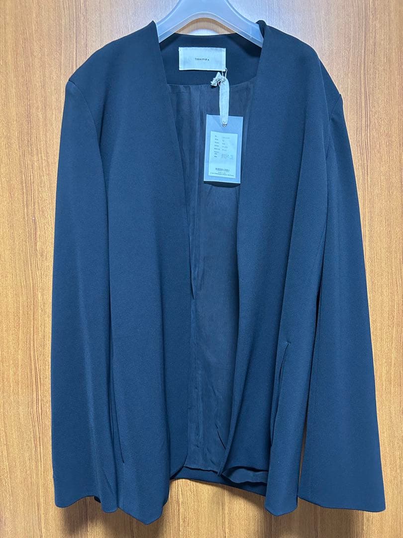 todayfulカラーレスツイルジャケット新品未使用タグ付(黒36)