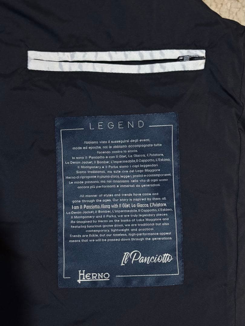 訳あり【HERNO】LEGEND ヘルノ インナーダウンジレ 46