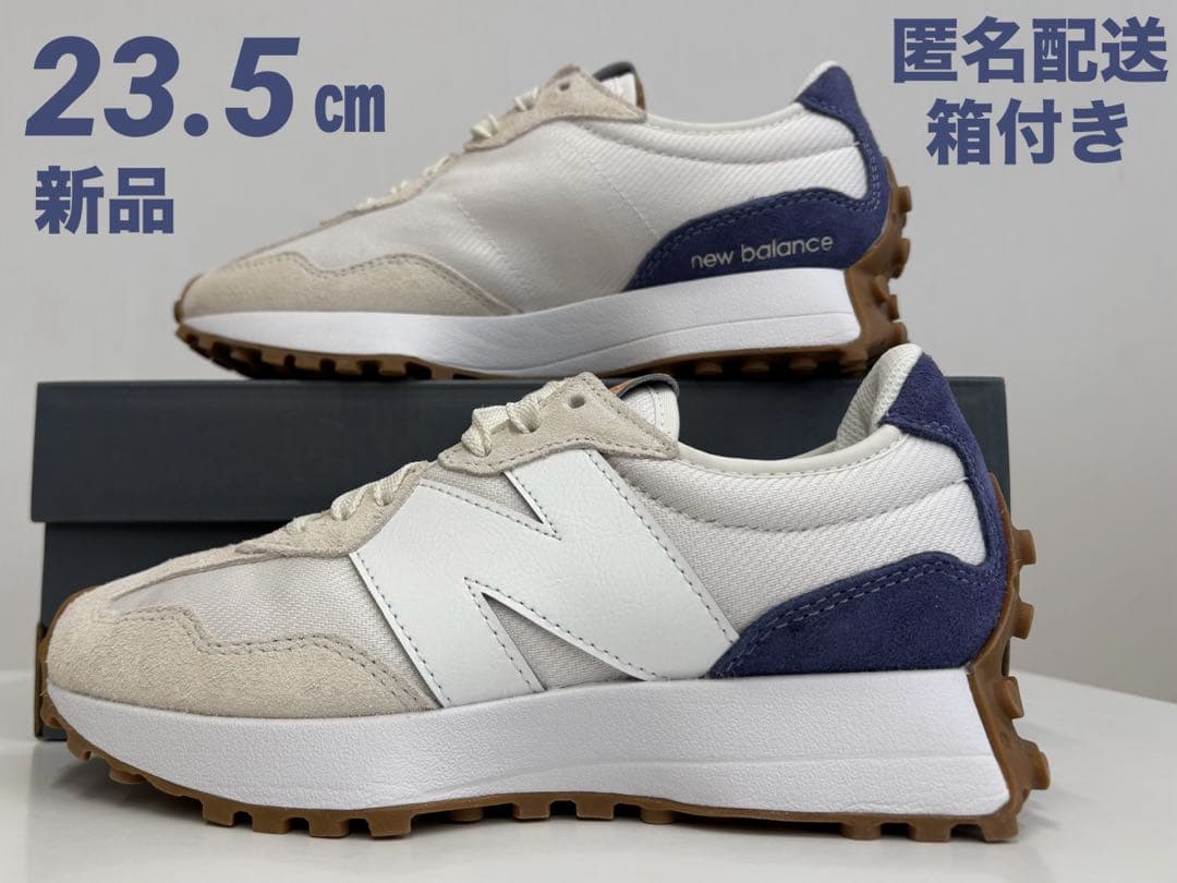 NB ニューバランス327 ホワイト×ネイビー　23.5㎝