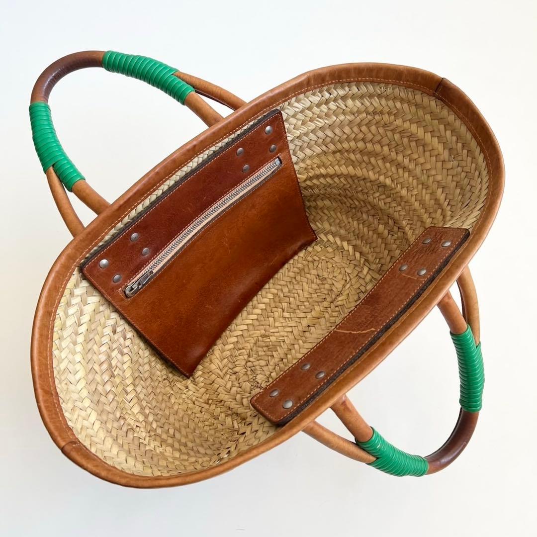 バッグ BALENCIAGA BISTRO PANIER STRAW HAND BAG