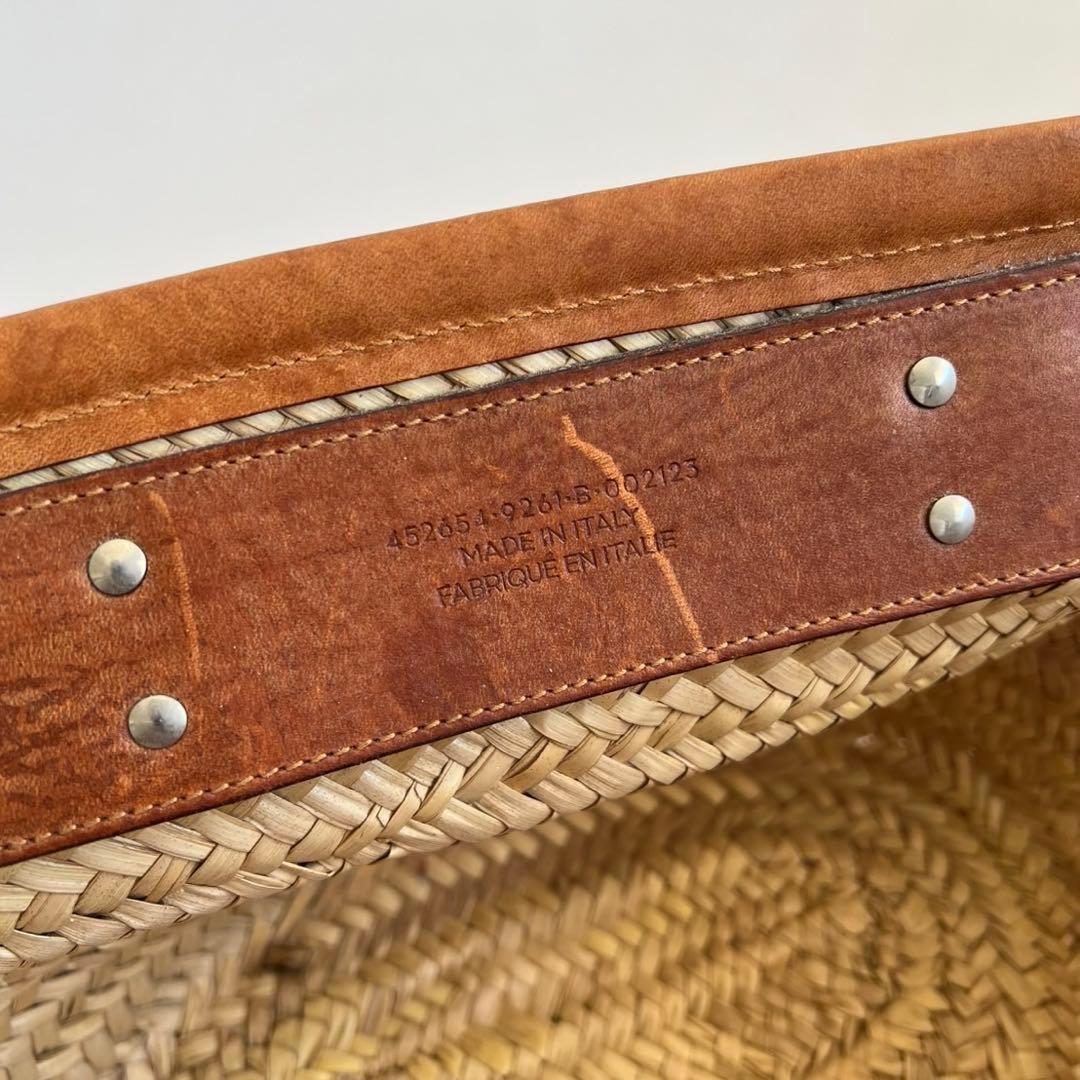 バッグ BALENCIAGA BISTRO PANIER STRAW HAND BAG