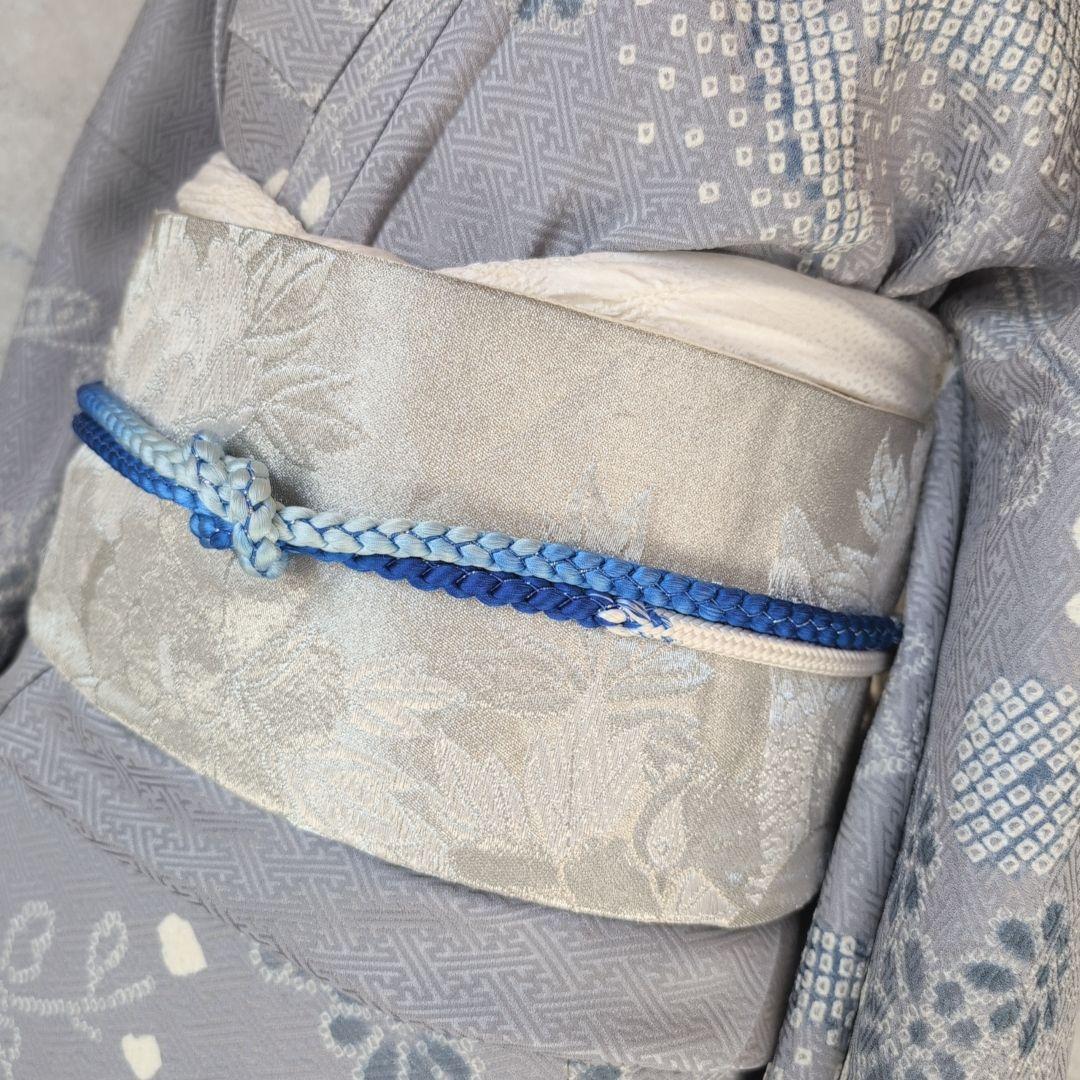 訪問着　フルセット　着物　正絹　絞り　トールサイズ　薄紫　花　C1