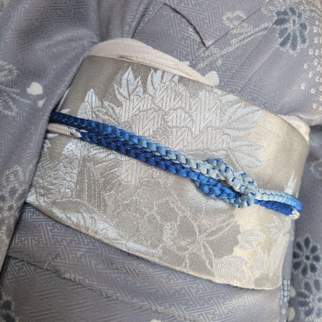 訪問着　フルセット　着物　正絹　絞り　トールサイズ　薄紫　花　C1