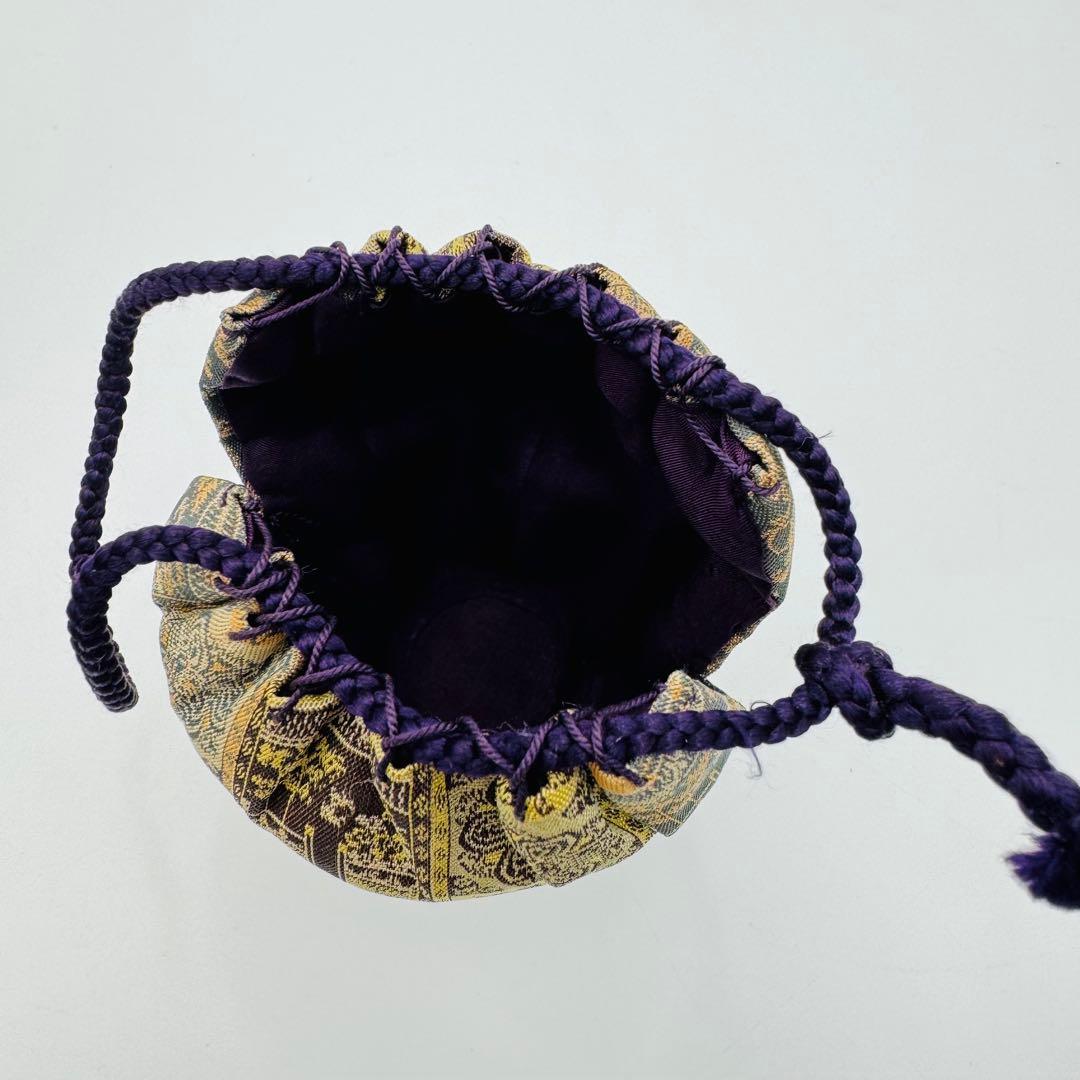 【小鹿田焼　茶入　龍村平蔵　紅牙瑞錦　仕覆】骨董　アンティーク