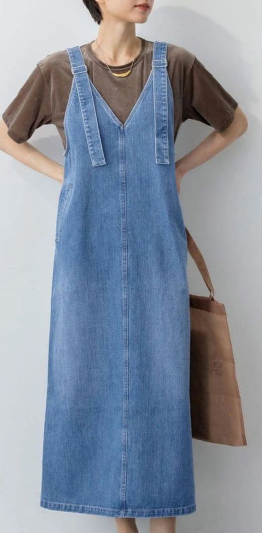 【RED CARD TOKYO 】【23区】 デニムサロペットワンピース