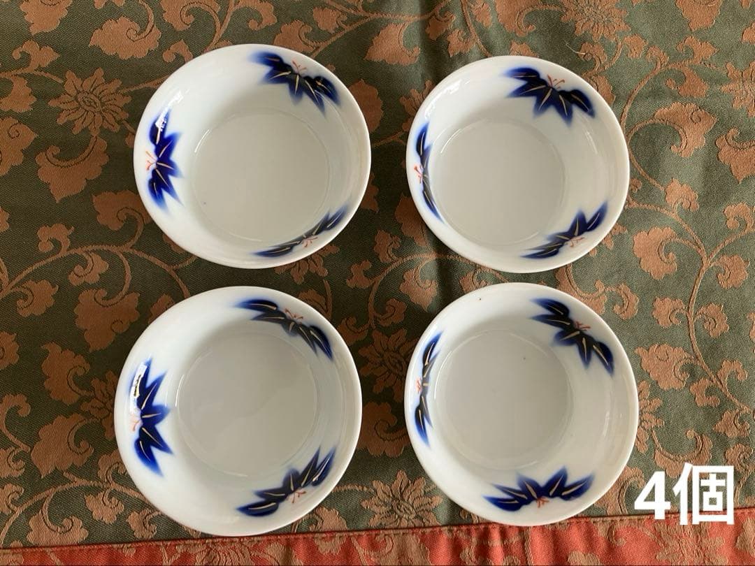 深川製磁　笹の柄 お刺身などの皿　のぞき 希少