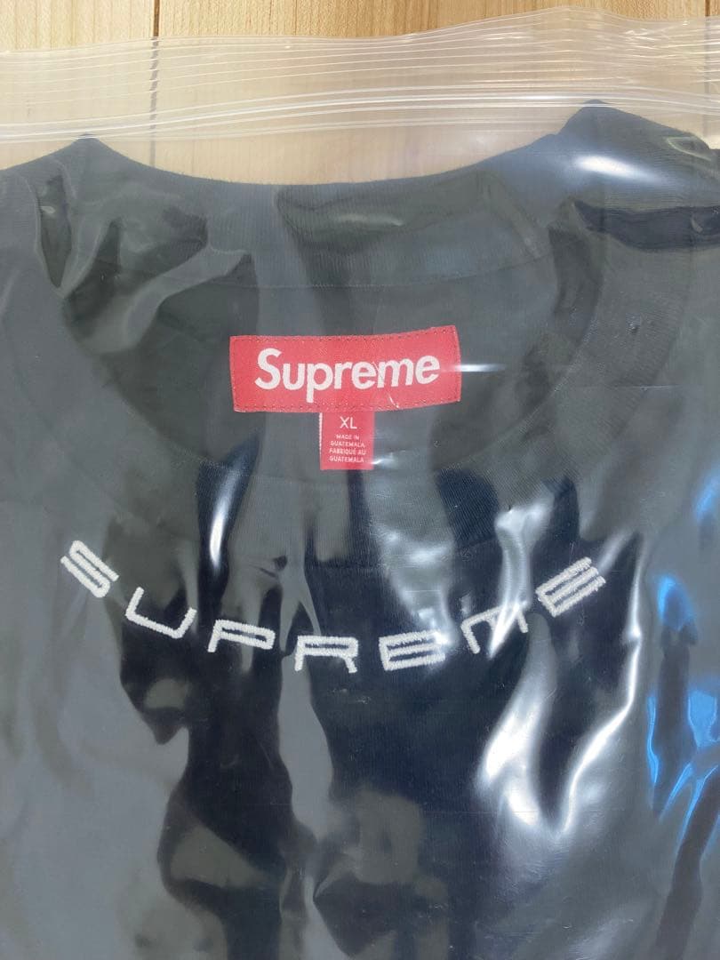Supreme Collar Logo L/S Top ブラック XL