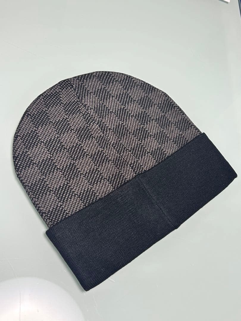 ヴィトン チェック柄ニット帽